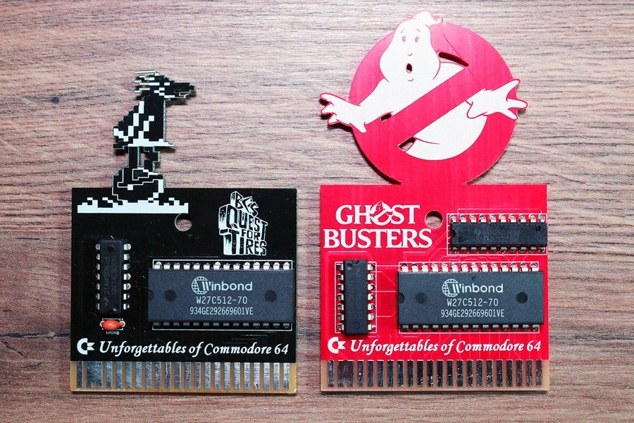 2st Cartridge Spel till Commodore 64 - Ghostbusters + BC's Quest for tires c64