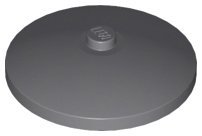 Dark Bluish Gray Dish 4 x 4 Inverted (Radar) with Solid Stud - LEGO - 3960