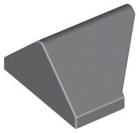 Dark Bluish Gray Slope 45 2 x 1 Double/ Inverted with Bottom Stud - LEGO - 3049c