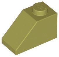 Olive Green Slope 45 2 x 1 - LEGO - 3040