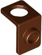 Reddish Brown Minifigure Neck Bracket with Back Stud - LEGO - 42446