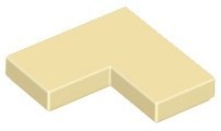 Tan Tile 2 x 2 Corner - LEGO - 14719