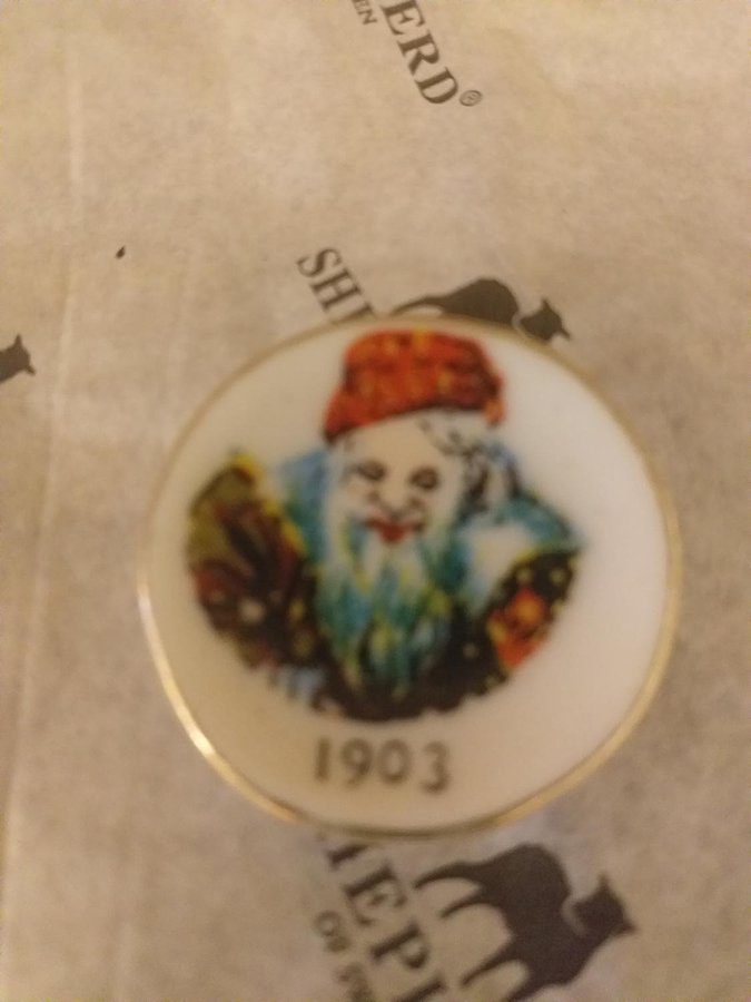 Sällsynt Miniatyr med Tomte 1903