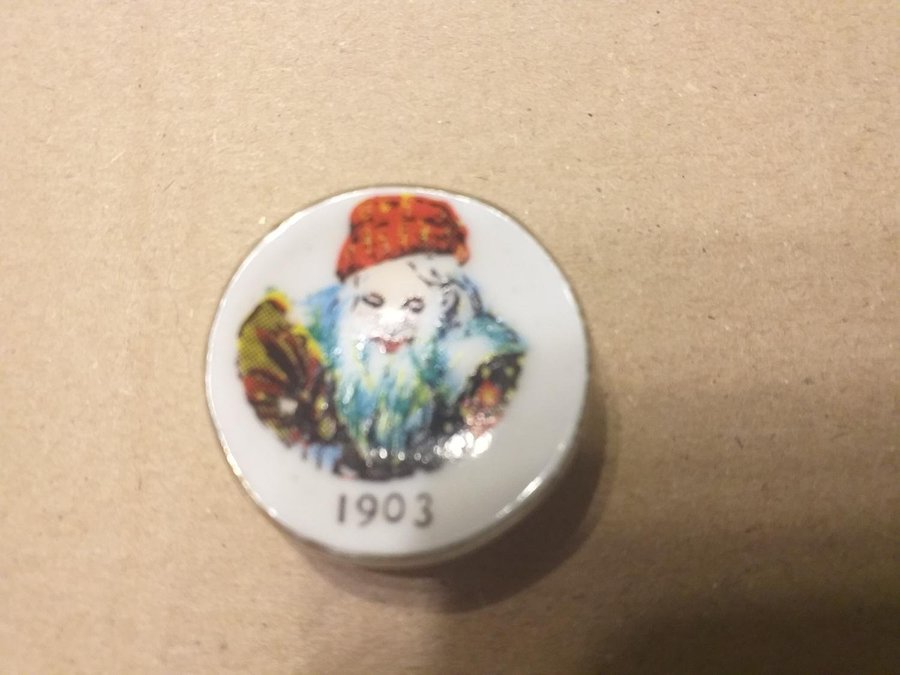 Sällsynt Miniatyr med Tomte 1903