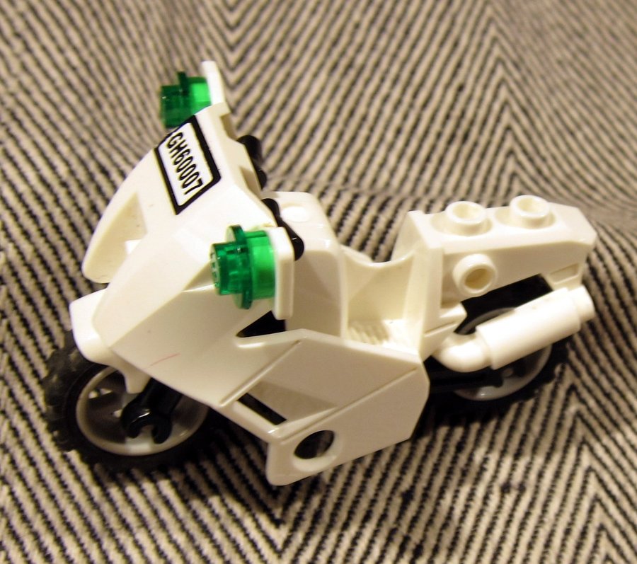 LEGO Motorcykel Motorcycle Sport Bike Riding Cycle vit