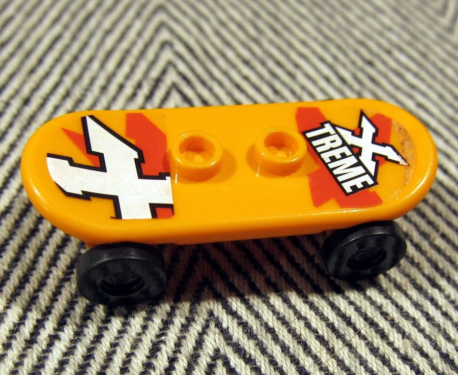 1 st LEGO Orange skateboard Xtreme X