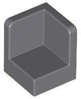 Dark Bluish Gray Panel 1 x 1 x 1 Corner - LEGO - 6231