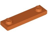 Dark Orange Plate Modified 1 x 4 with 2 Studs with Groove - LEGO - 41740