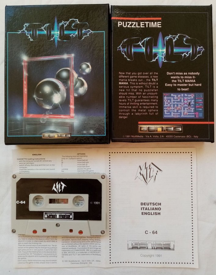 Tilt (Genias - Multimedia) >TESTAD< - Commodore 64/C64 Spel