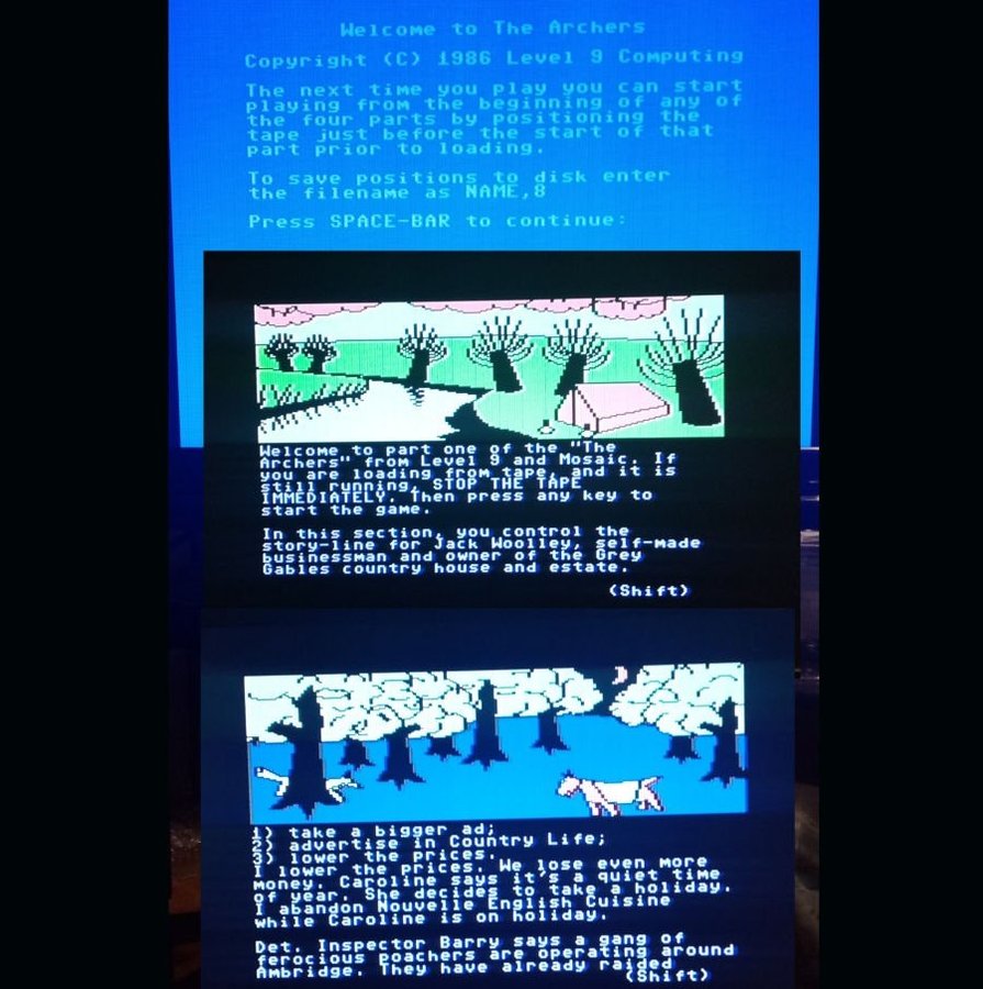 The Archers (Mosaic Publishing - Level 9) >TESTAD< - Commodore 64/C64 Spel