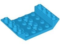 Dark Azure Slope Inverted 45 6 x 4 Double with 4 x 4 Cutout and - LEGO - 60219