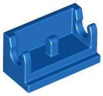 Blue Hinge Brick 1 x 2 Base - LEGO - 3937