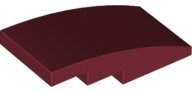 Dark Red Slope Curved 4 x 2 - LEGO - 93606