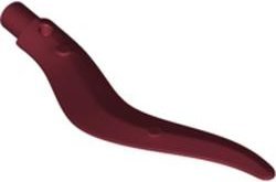 Dark Red Wave Rounded Curved Single with Bar End (Flame Sword) - LEGO - 69858