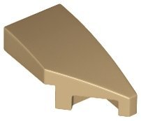 Dark Tan Wedge 2 x 1 x 2/3 Right - LEGO - 29119