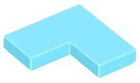 Medium Azure Tile 2 x 2 Corner - LEGO - 14719