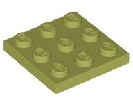 Olive Green Plate 3 x 3 - LEGO - 11212