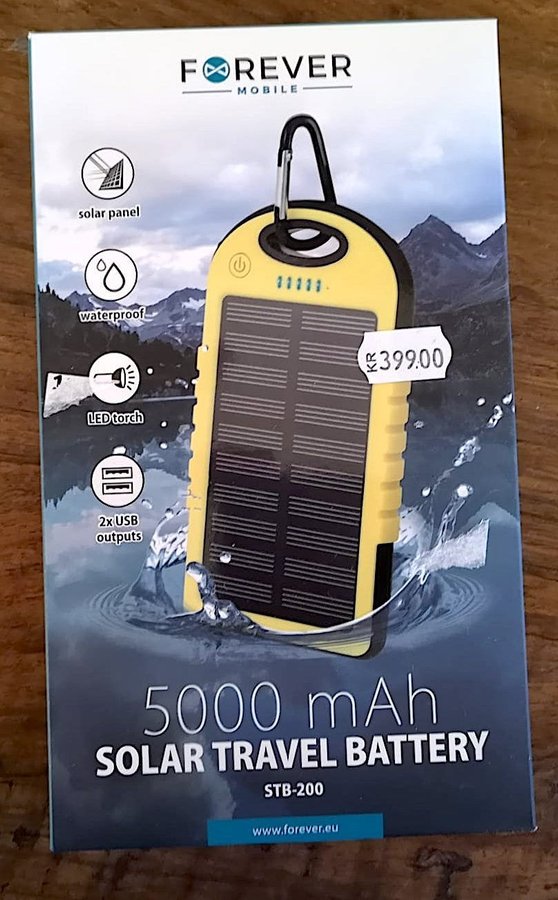 Solar Travel Battery 5000 mAh