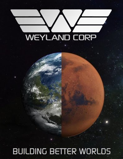 Weyland Yutani Corporation Alien Aliens Coventant / Tygmärke med kardborre