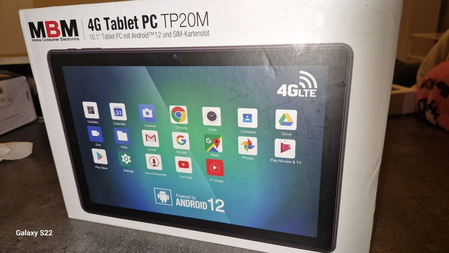 4G LTE TP20M - 10,1" Tablet PC mit Android 12 - 3GB + 32GB, Metallgehäuse