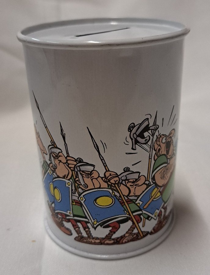 Vintage Spargris 1985 ÁSTERIX bank tin Made in France