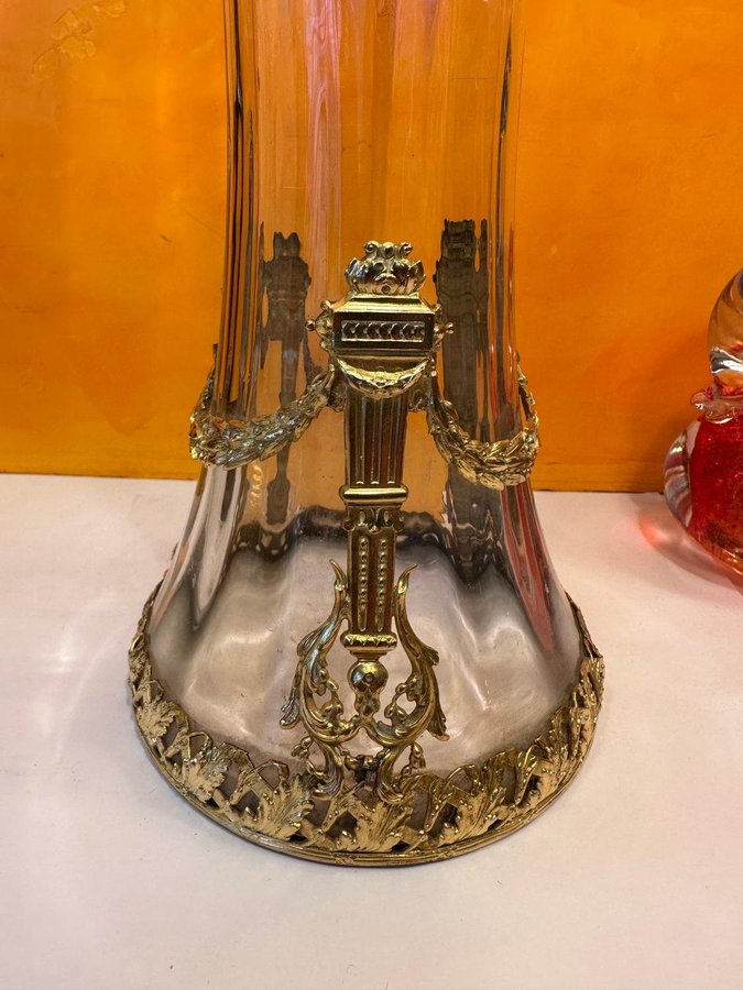 VAS Kristall med förgylld bronsmontering Louis XVI-stil 1800/1900 tal-