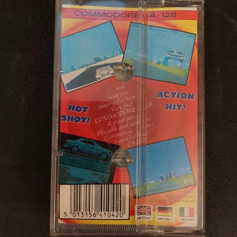 CRAZY CARS / Commodore 64 C64 kassettband / FUNKTIONSTESTAT