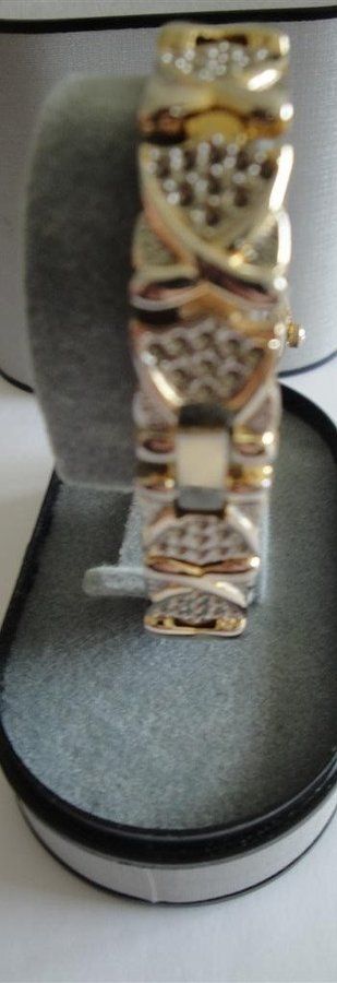 Vacker Vintage guldpläterad armbandsur Florence Quartz Swiss