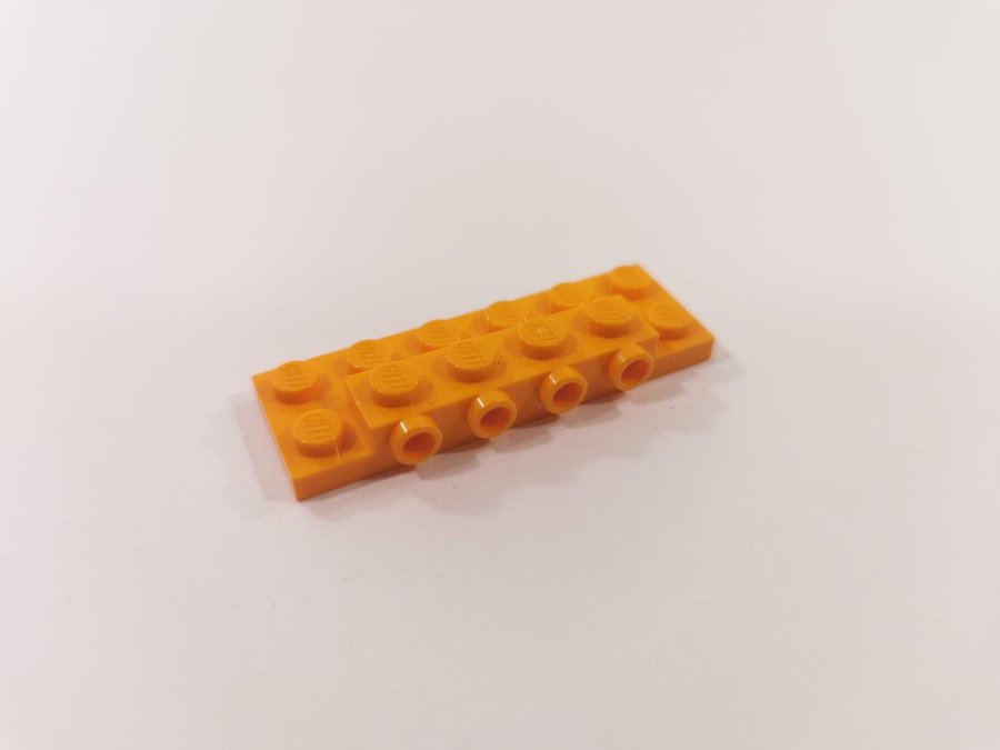 Lego - plate - modified - 2x6x 2/3 - part 87609 - orange