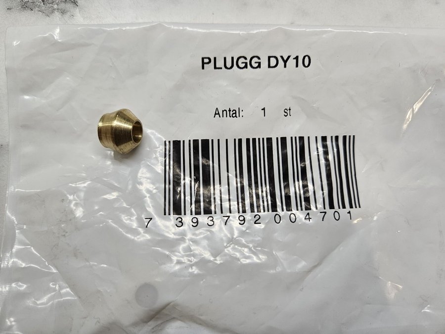 Plugg 10 mm 2 PACK- mässing