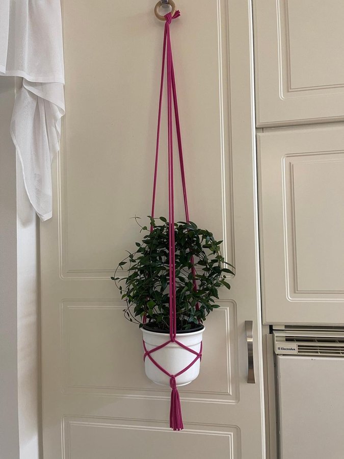 ampel makramé plant hanger cerise 10-12 cm