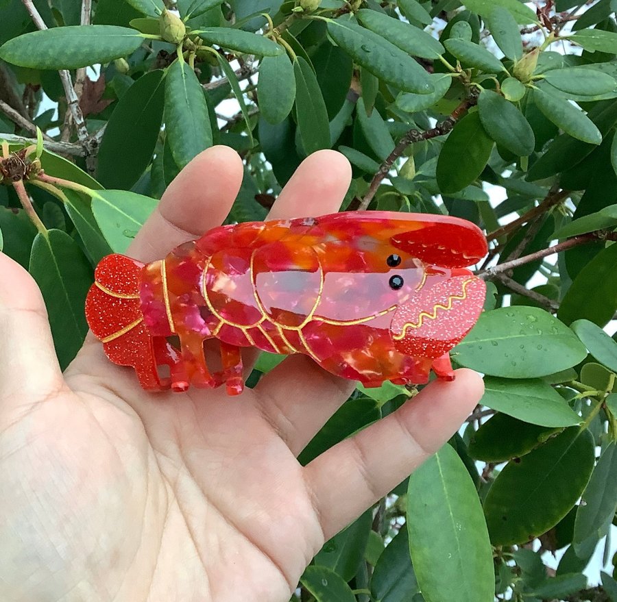 Ny Fransk Coucousuzette Hair Claw ”Lobster” Hårklamma Hårklo