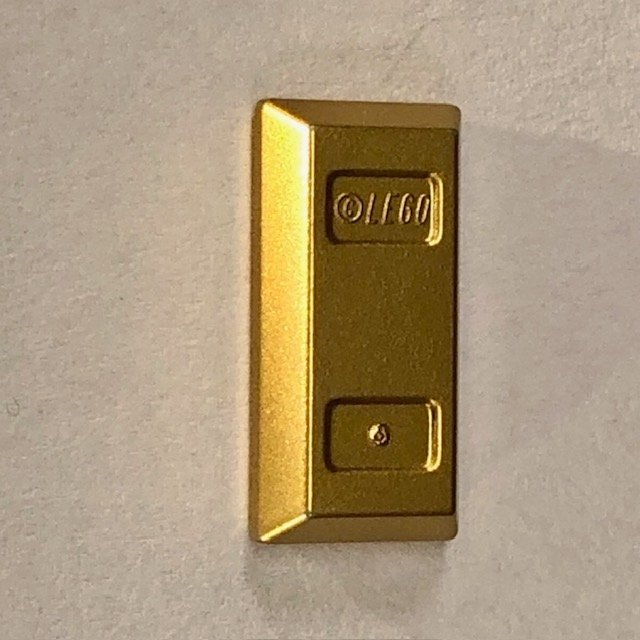 LEGO tillbehör 99563 1 st "Metallic Gold guldtacka" - helt ny / oanvänd!