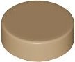 Dark Tan Tile Round 1 x 1 - LEGO - 98138