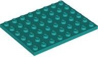 Dark Turquoise Plate 6 x 8 - LEGO - 3036