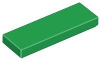 Green Tile 1 x 3 - LEGO - 63864