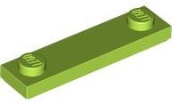 Lime Plate Modified 1 x 4 with 2 Studs with Groove - LEGO - 41740