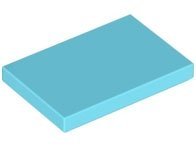 Medium Azure Tile 2 x 3 - LEGO - 26603