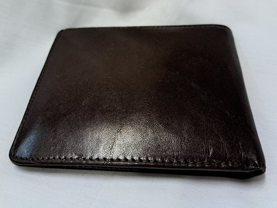 Dokumentplånbok i brunt läder / Brown leather document wallet