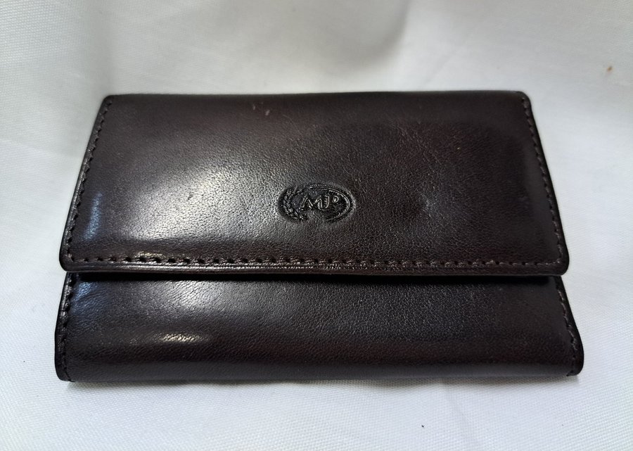 Nyckelplånbok i brunt läder Nyckelring / Brown leather key wallet Keychain