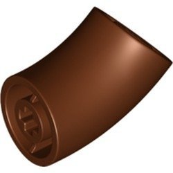 Reddish Brown Brick Round 2 x 2 D 45 degrees Elbow - LEGO - 65473