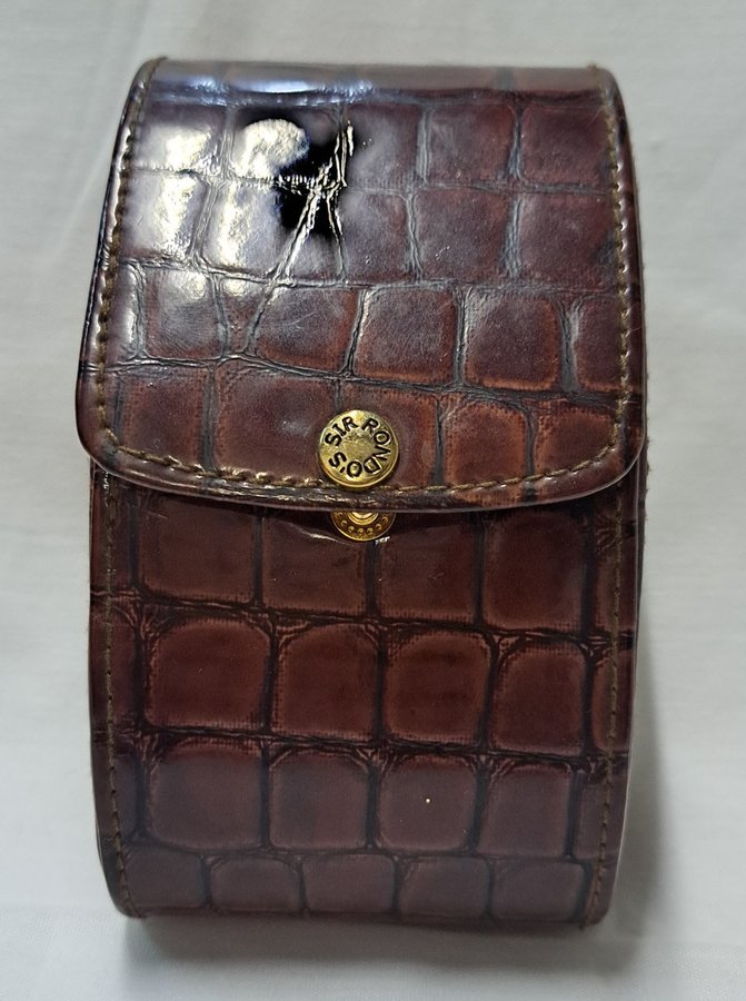 Vintage NY Skoputsningssats i läderbox / Leather box shoe shine kit