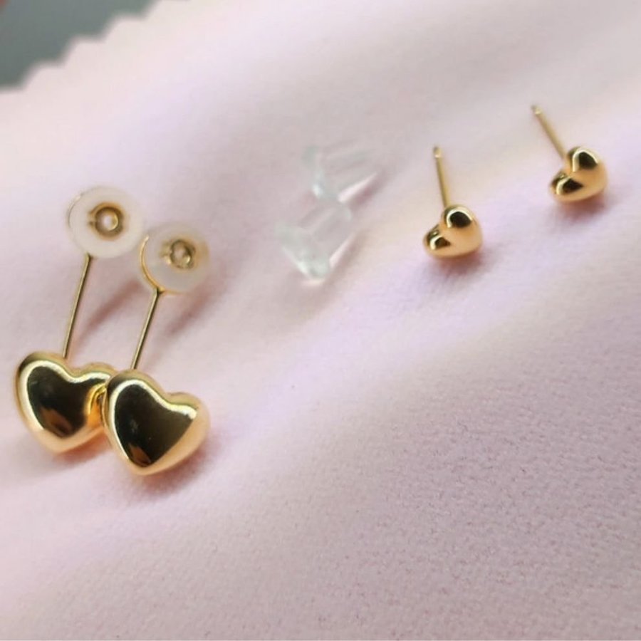 K18 | 750 2-way Heart Earrings