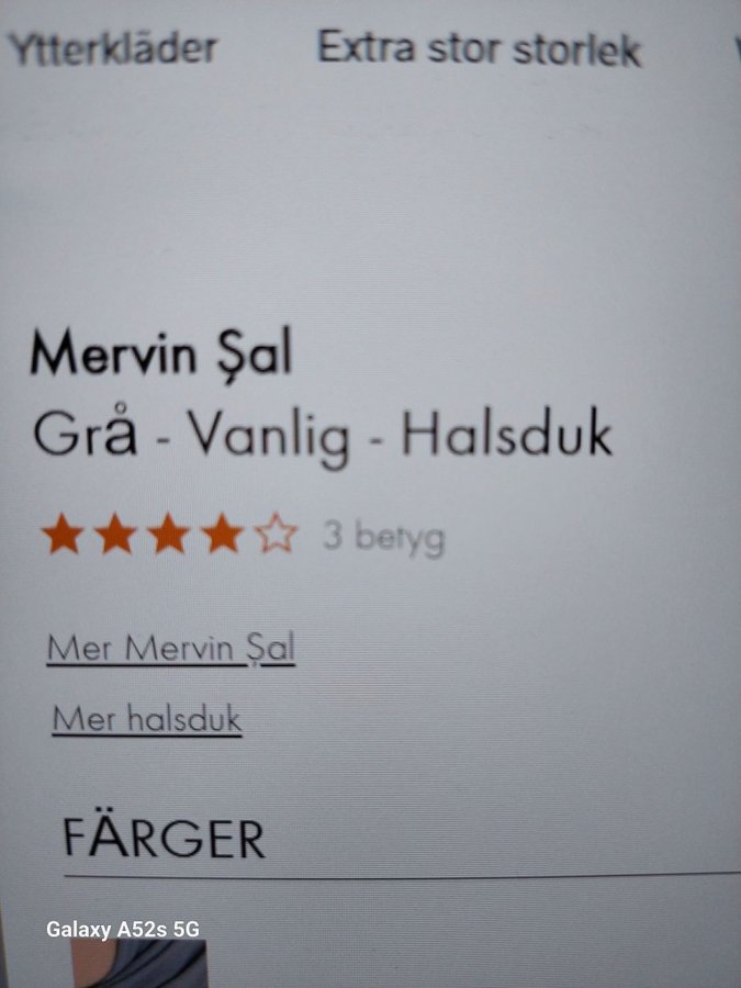 Mervin sjal/halsduk i grå färg