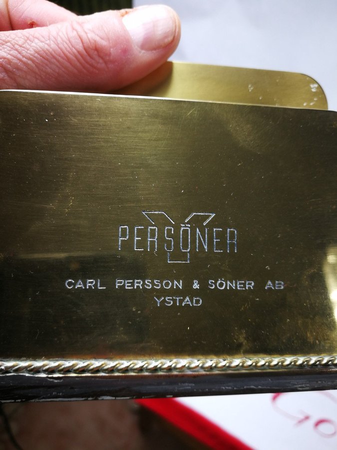 Brevställ PERSÖNER - "Carl Persson  Söner" (eller Ystad Metall)" - Mässing