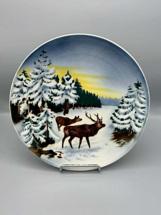 Villeroy  Boch | 2548 U - GB1 | Vinterlandskap med kronhjort  barn