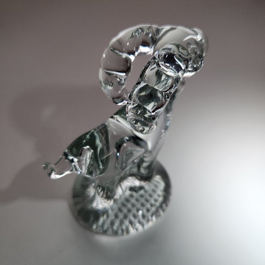 Crystal Ram Glass Sculpture