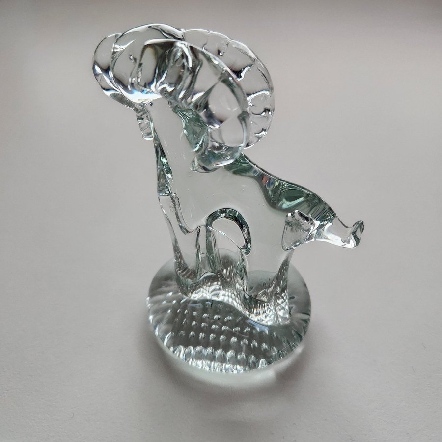 Crystal Ram Glass Sculpture