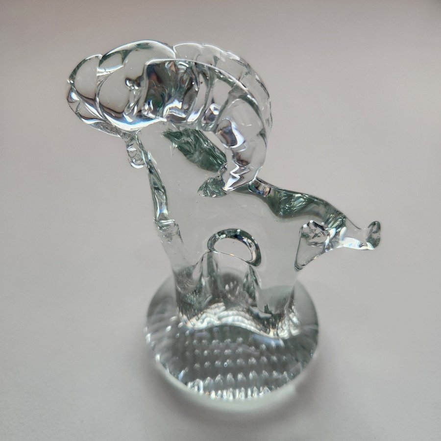 Crystal Ram Glass Sculpture