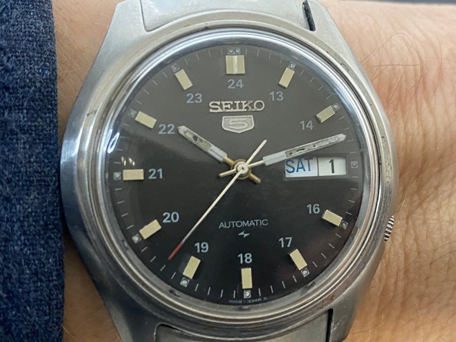 Vintage Seiko 5 Automatiskt Japansk Klocka - Herrur (1980/1990-tal)